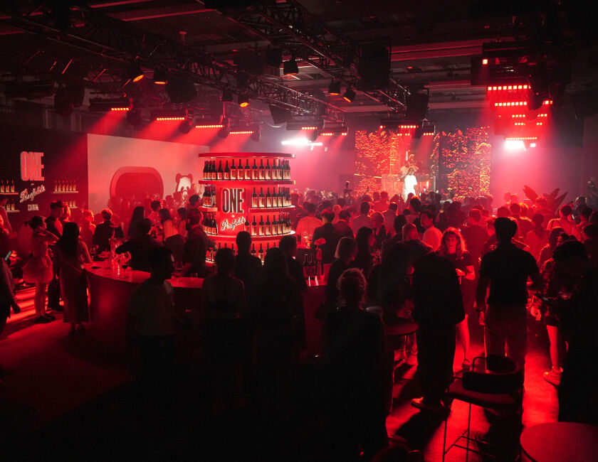 Crowd gathers for ONE by Penfolds global launch.