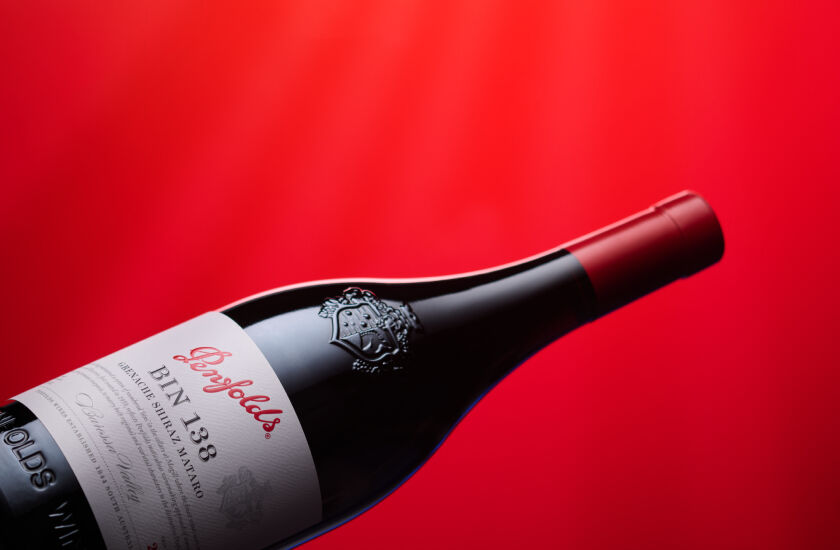 Bin 138 in front of red background