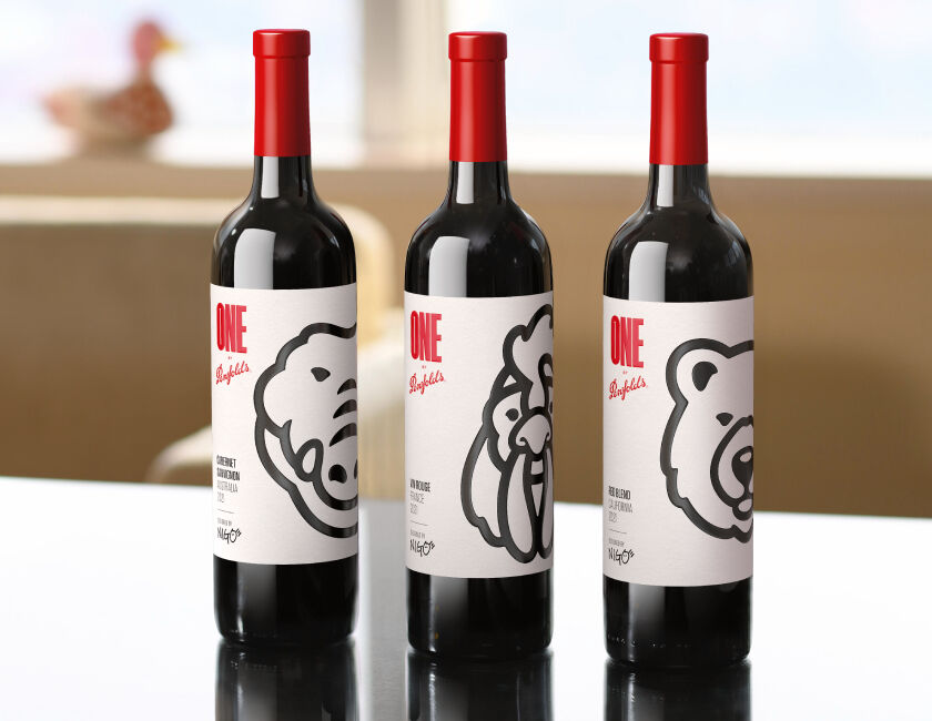 ONE by Penfolds Black and White bottles